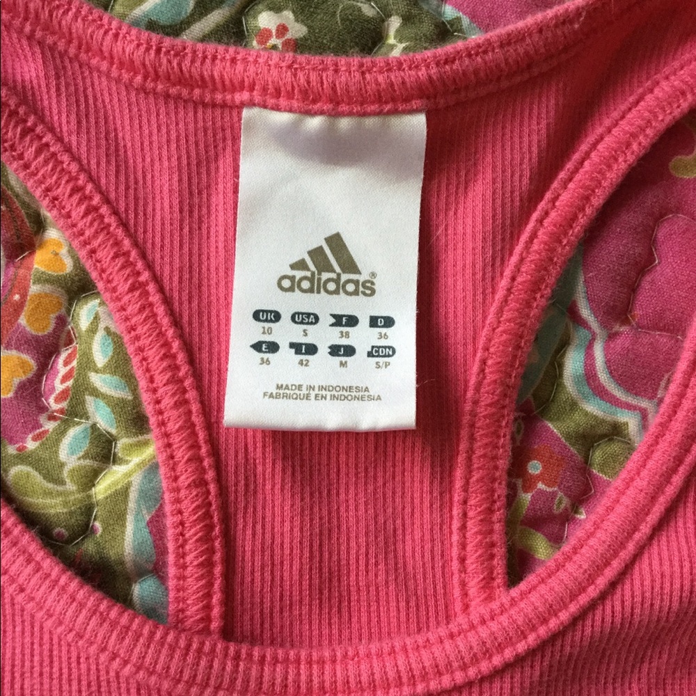Adidas Racerback Pink Tank Top Small - Picture 2 of 3